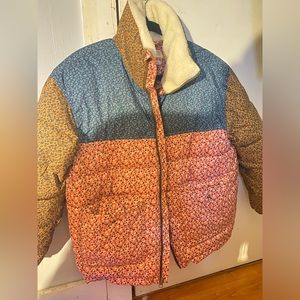 Mixed floral print puffer (size M)